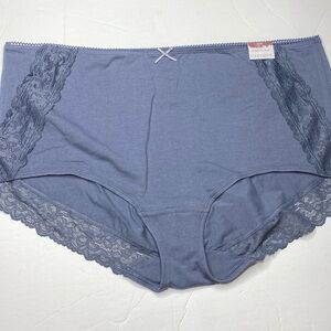 Blue lace back cotton full brief panty NWT Lane Bryant plus size sexy panties